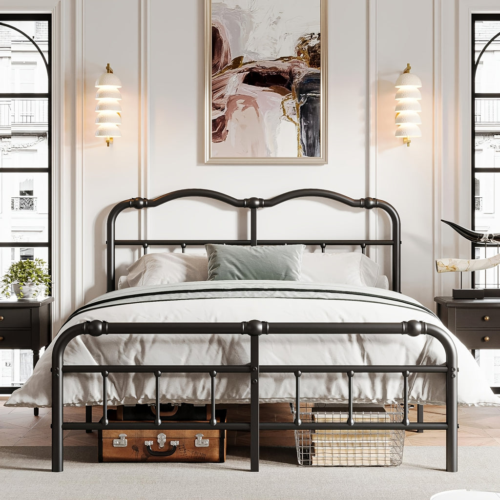 bed frame headboard footboard vintage style steel - Temu