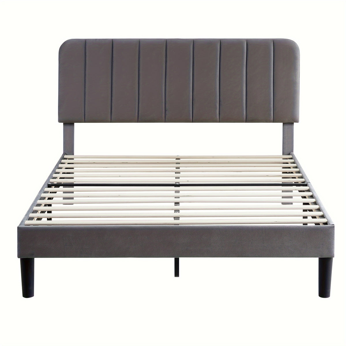 platform bed frame in velvet upholstery suitable full queen - Temu