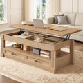 lift top coffee table 2 storage drawers hidden compartment - Temu
