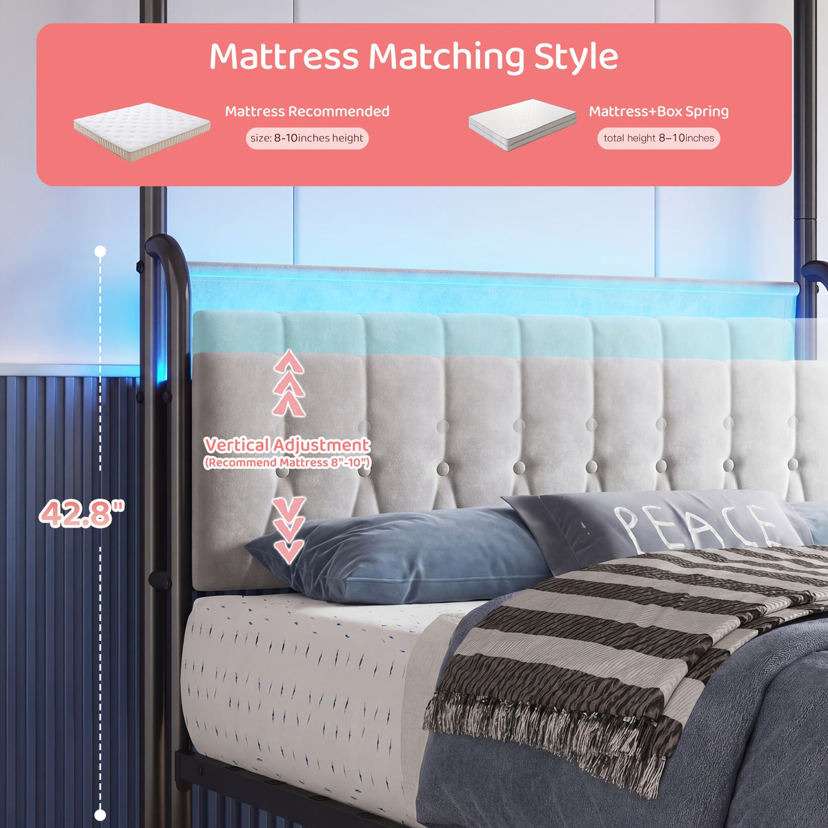 upholstered twin   ambient - Temu