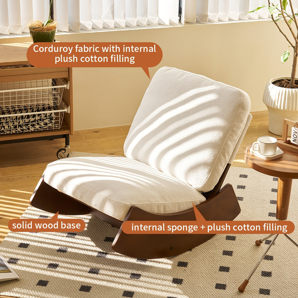 rocking chair tall back boucle glider rocker rocking accent - Temu
