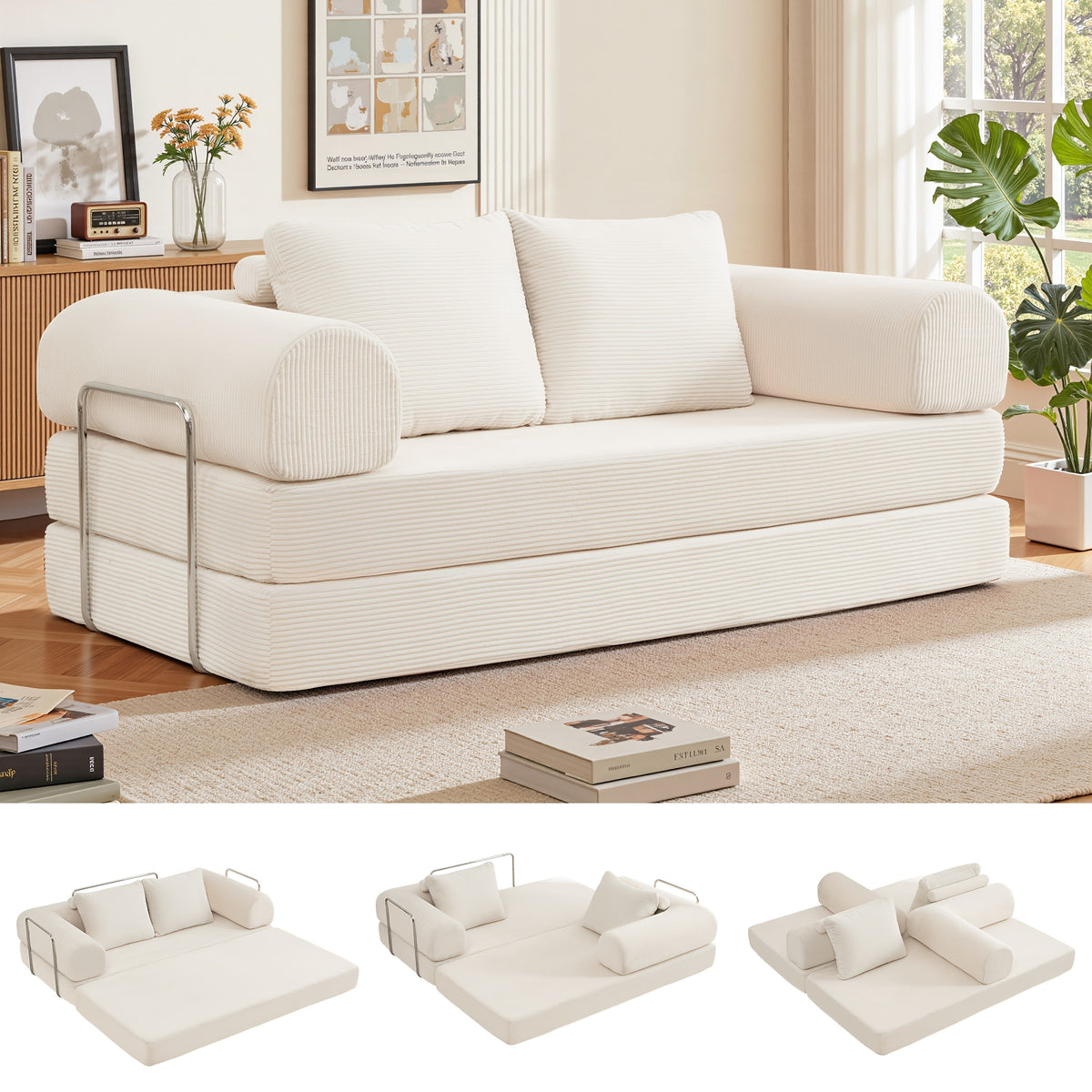 folding sofa bed 78 8 inch combination sofa high rebound - Temu