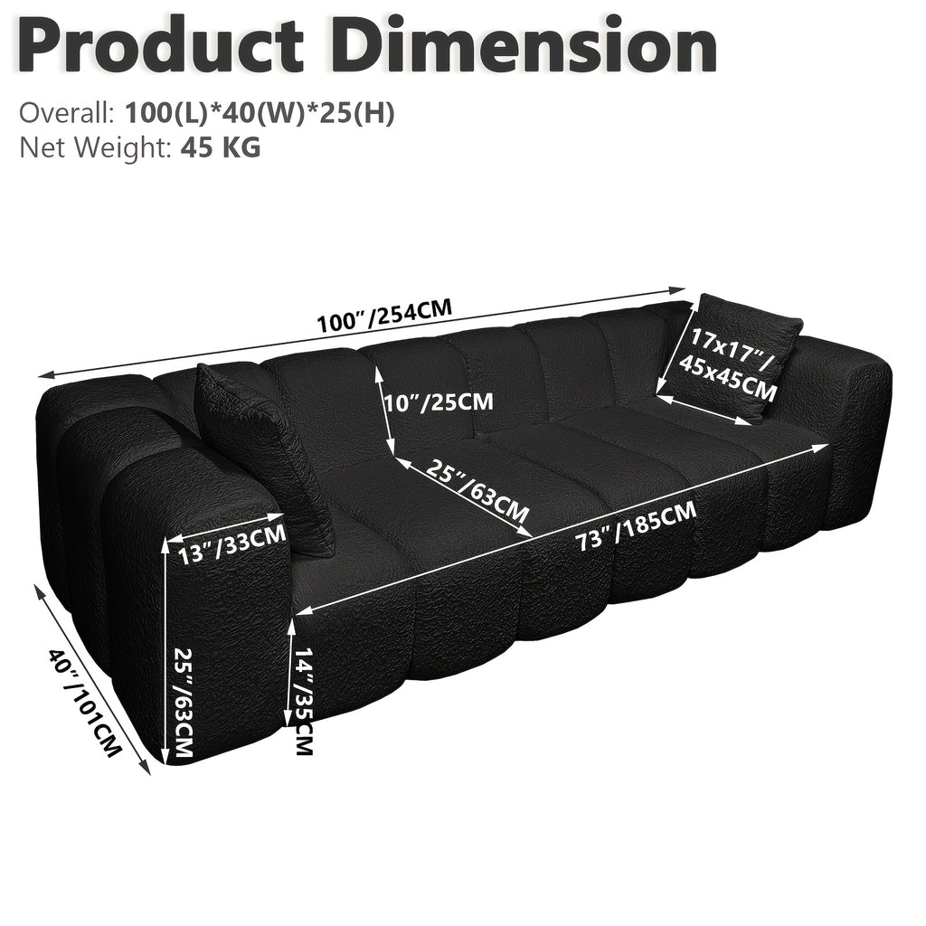 102 inch large sofa multi person sofa   room sofa - Temu