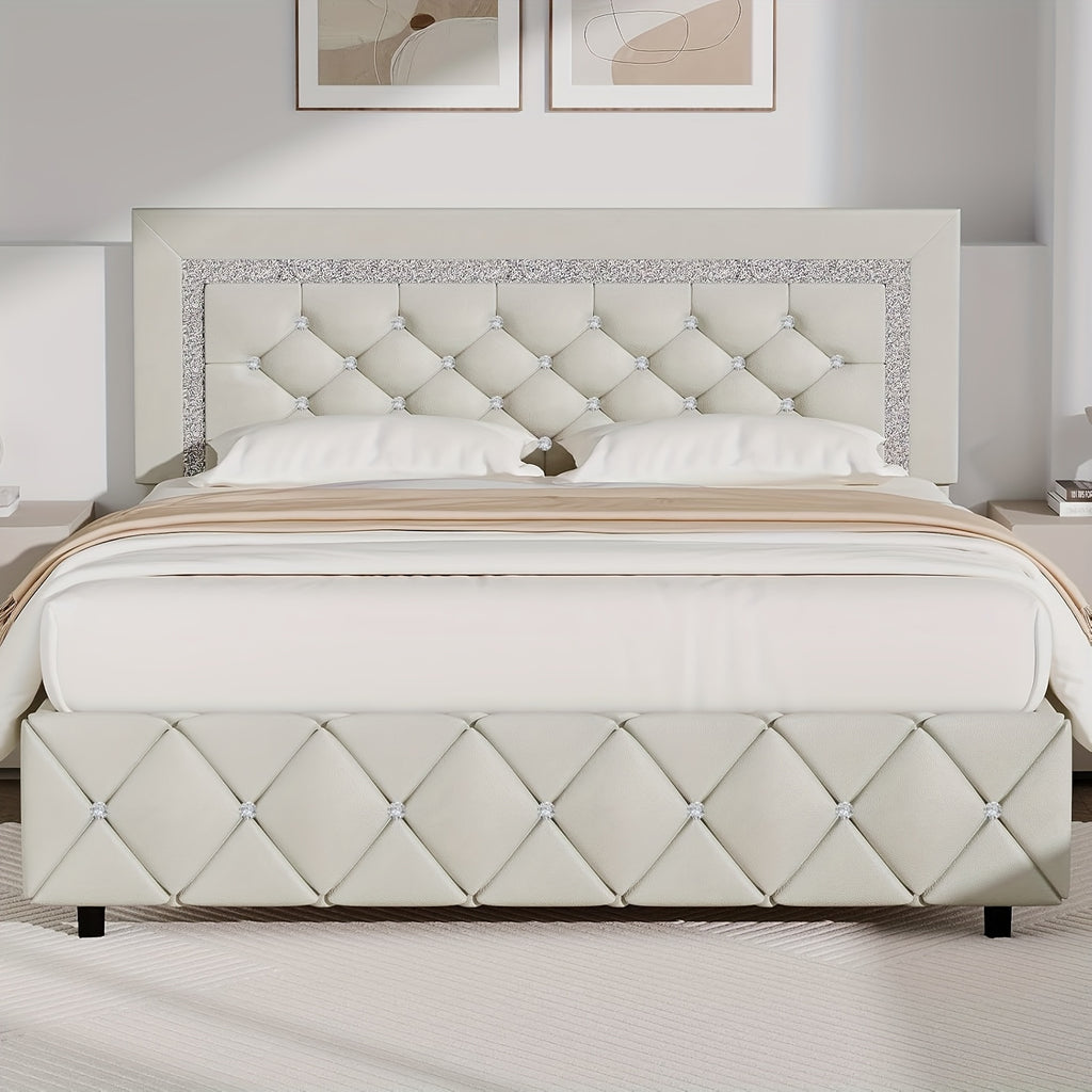 halloween twin full queen king upholstered bed frame diamond - Temu