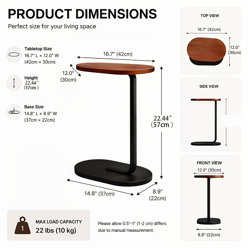 elegant side table a sturdy metal frame compact coffee table - Temu