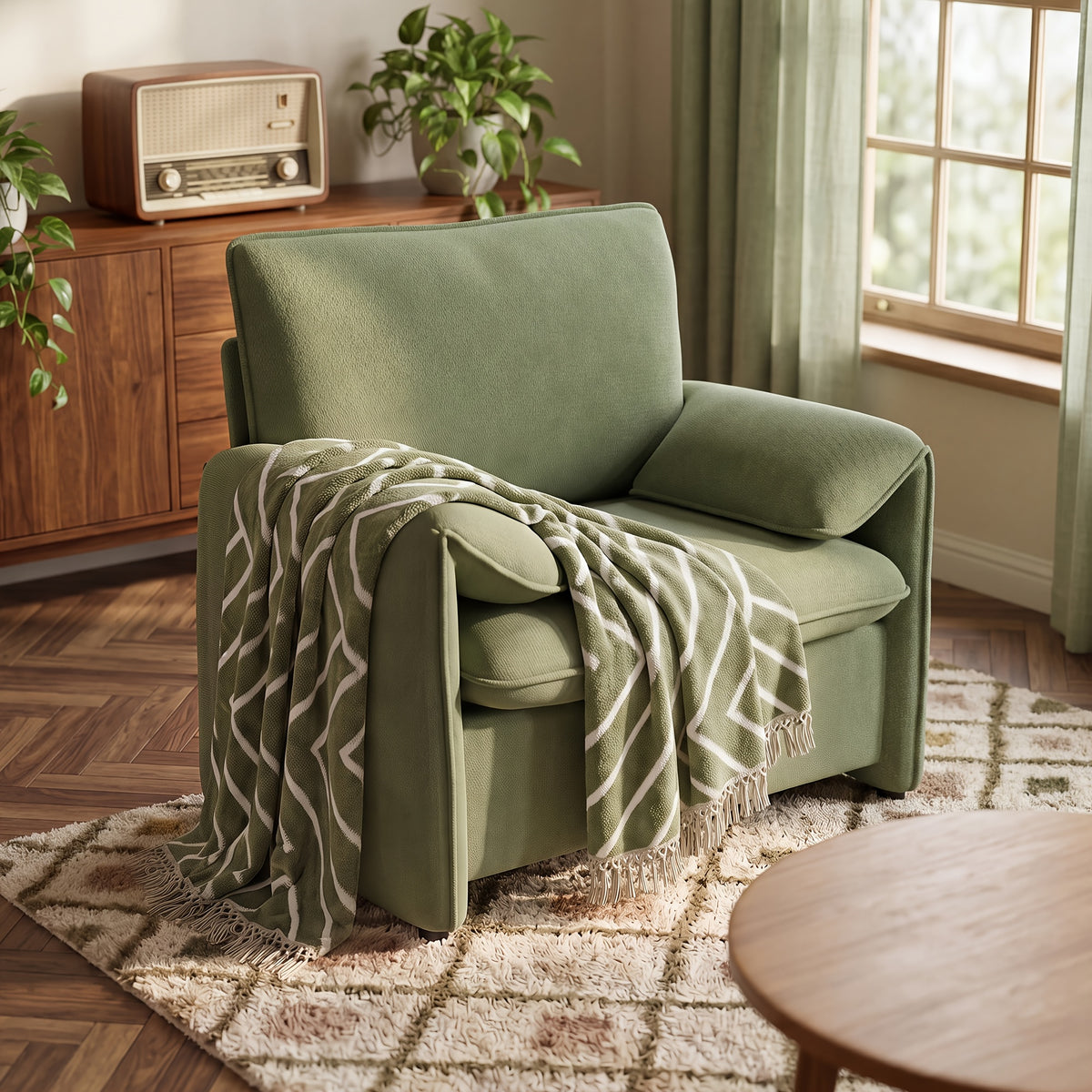 37 deep seat oversized accent chair comfy chenille - Temu