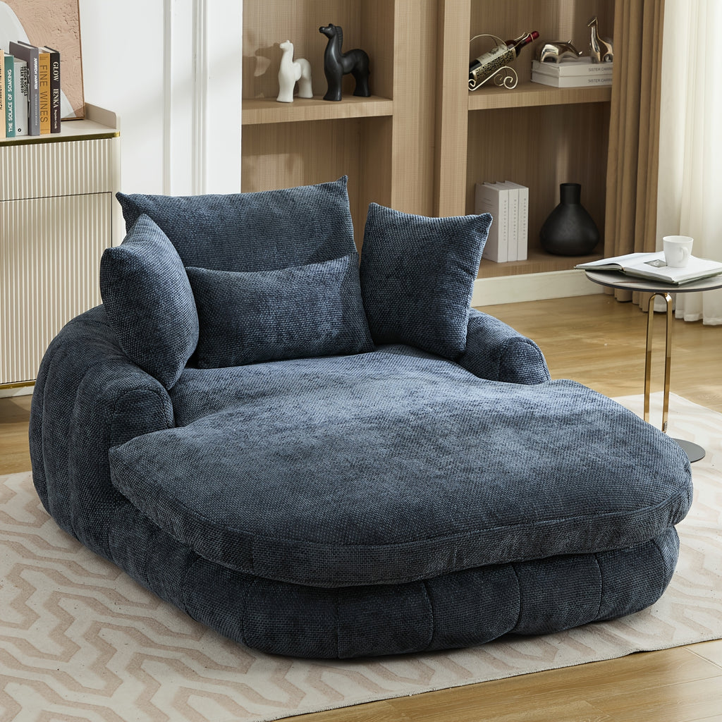 oversized chaise lounge chair indoor deep seat chenille - Temu