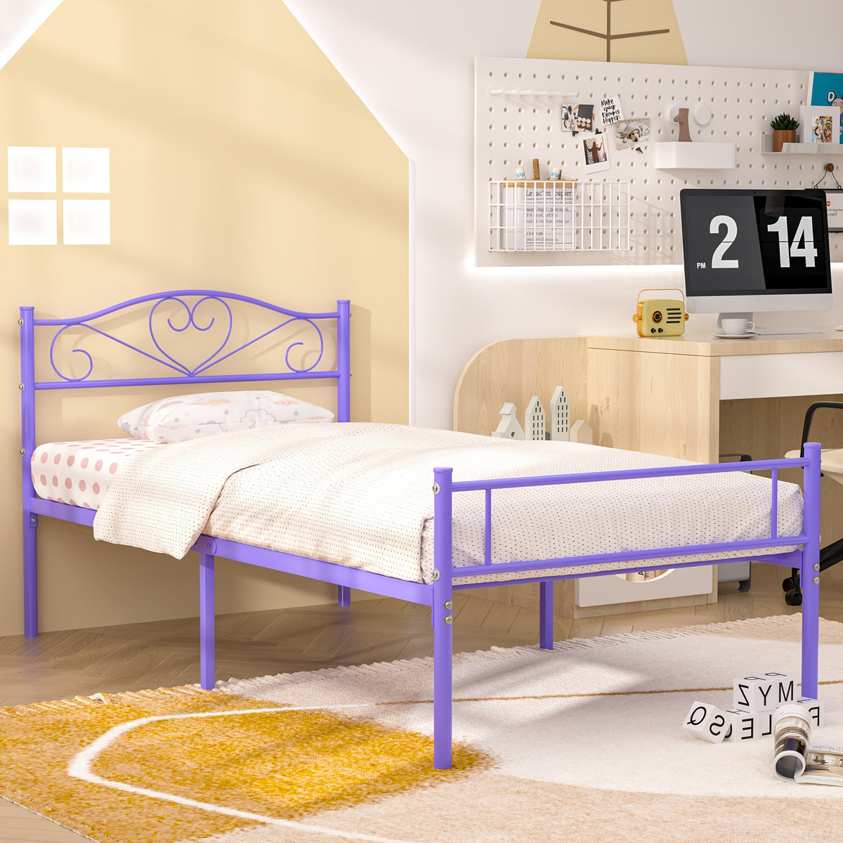 1pc   twin size metal platform bed frame classic - Temu