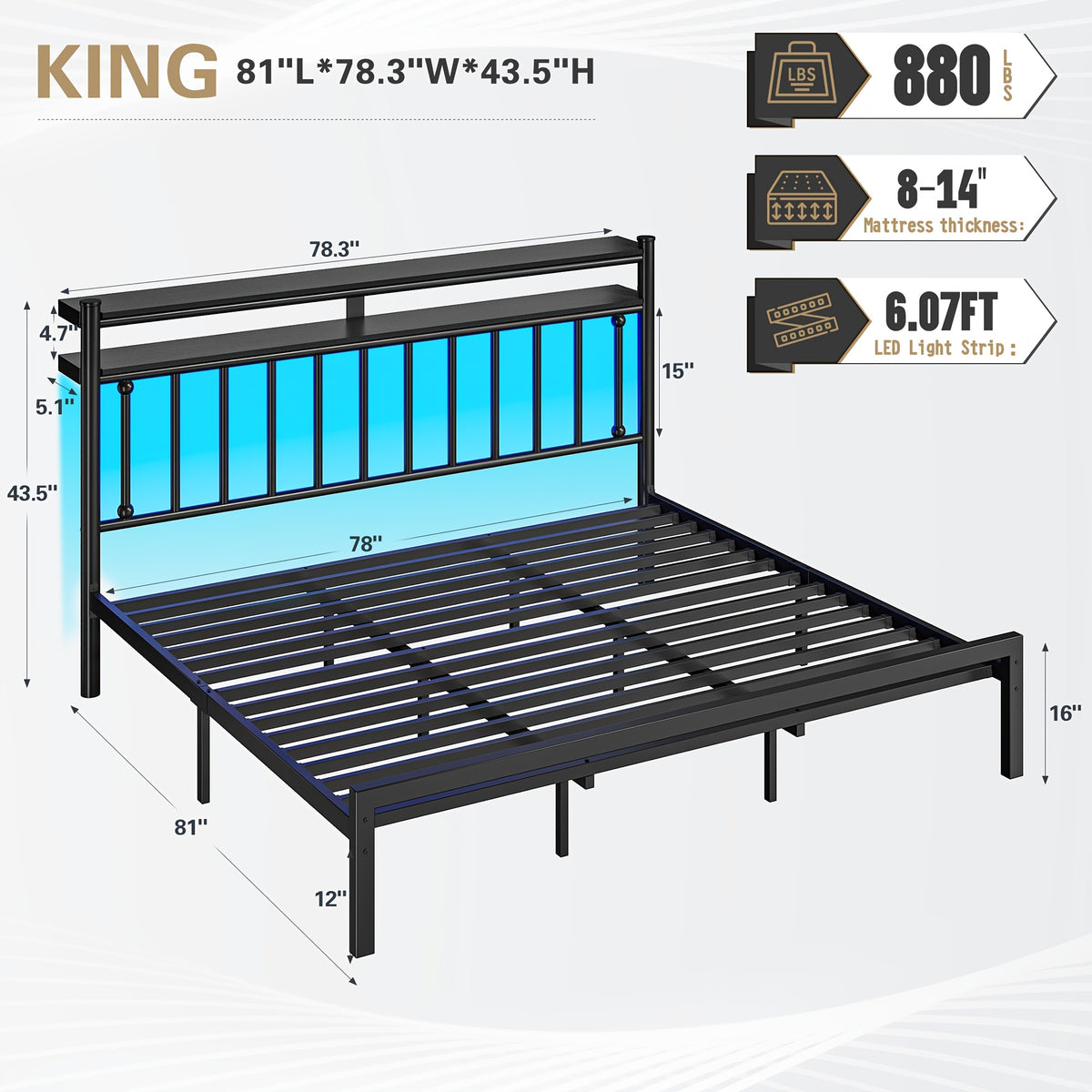 metal twin full queen king size bed frame 2 tier storage - Temu