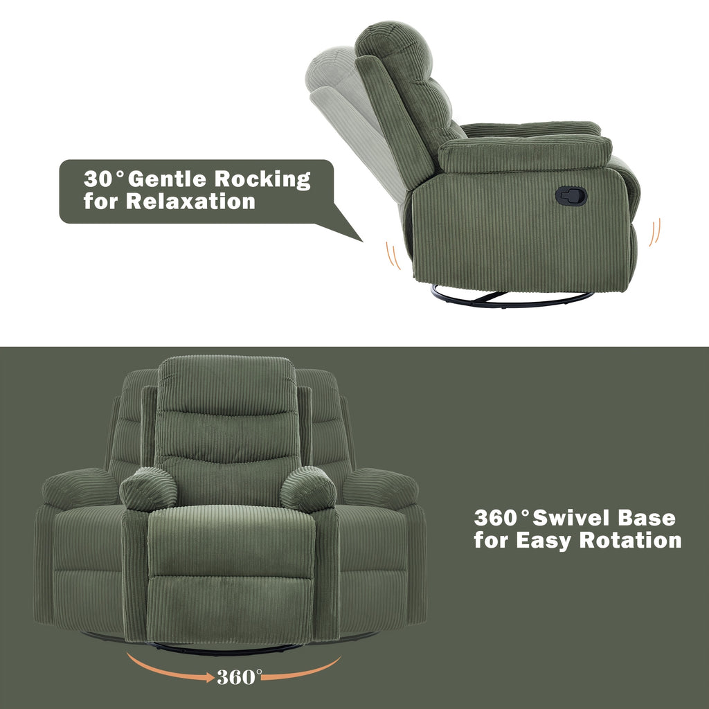 corduroy manual recliner chair high back plush single - Temu