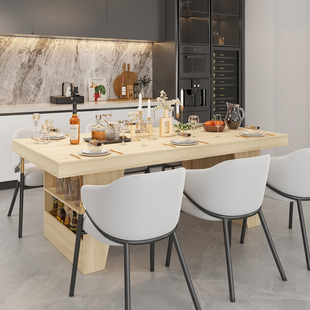 78 7 inch hardwood dining table suitable 6 8 individuals - Temu