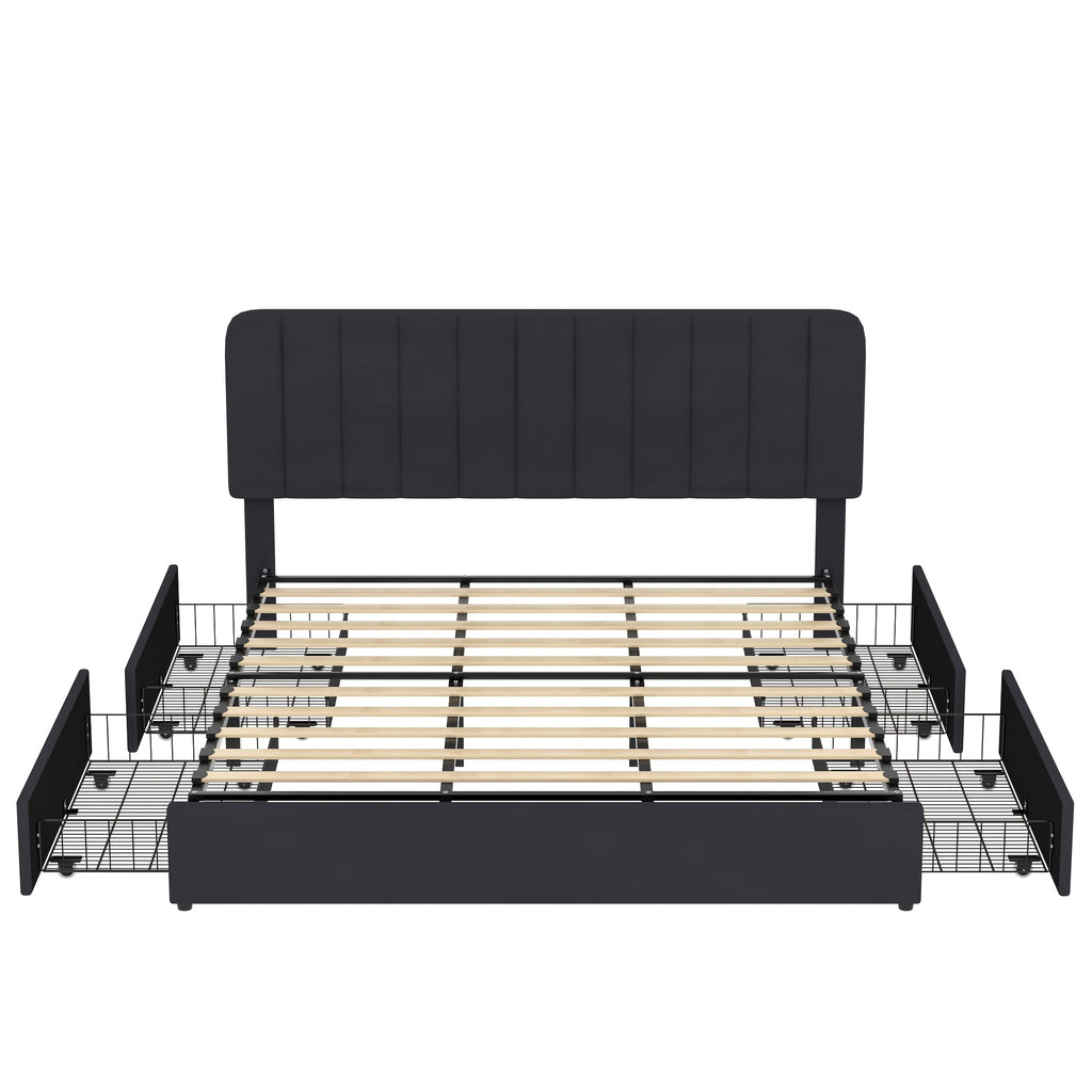 twin full queen king size upholstered bed frame drawers - Temu