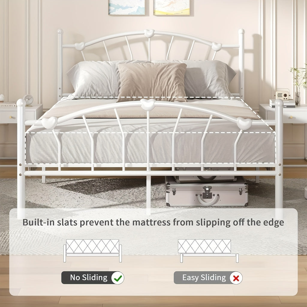 twin full queen size metal bed frame full bed frame - Temu