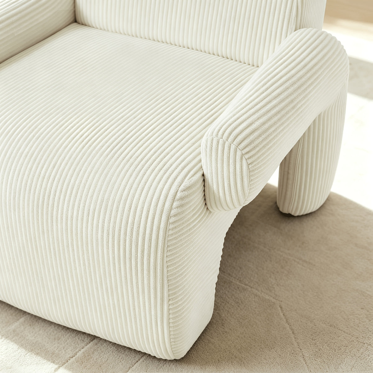 32 w corduroy accent chair modern roll arm upholstered - Temu