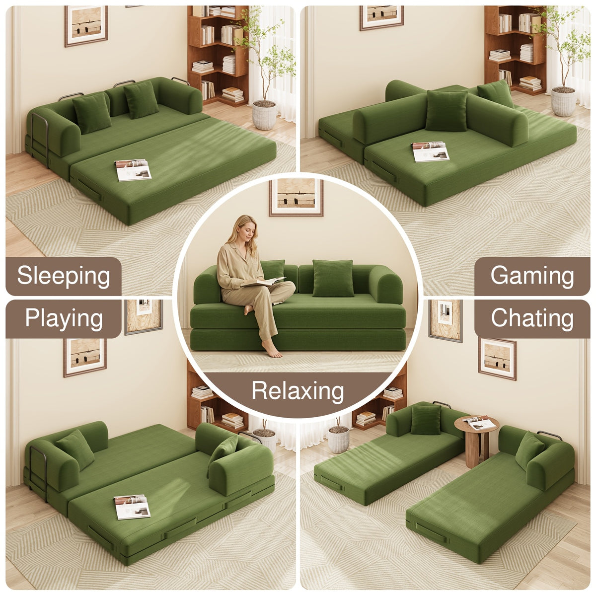 5 in 1 folding multi   bed oversized corduroy - Temu