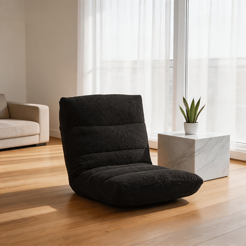 folding floor chair back support adjustable back teddy - Temu