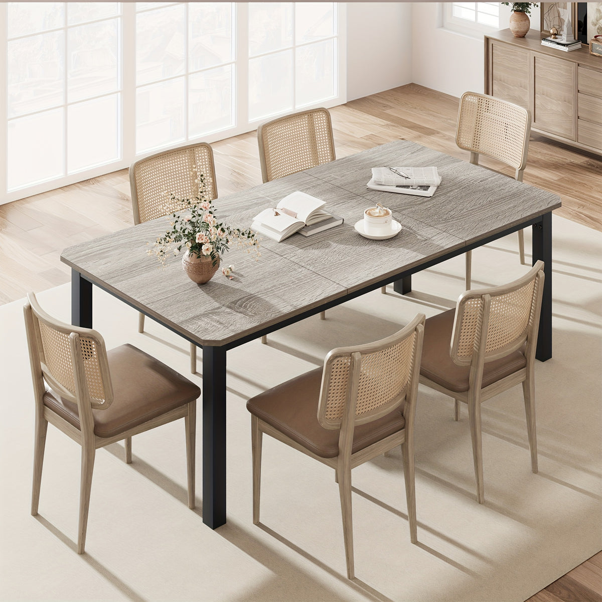 mdf   corner 2 meter long dining table without black - Temu