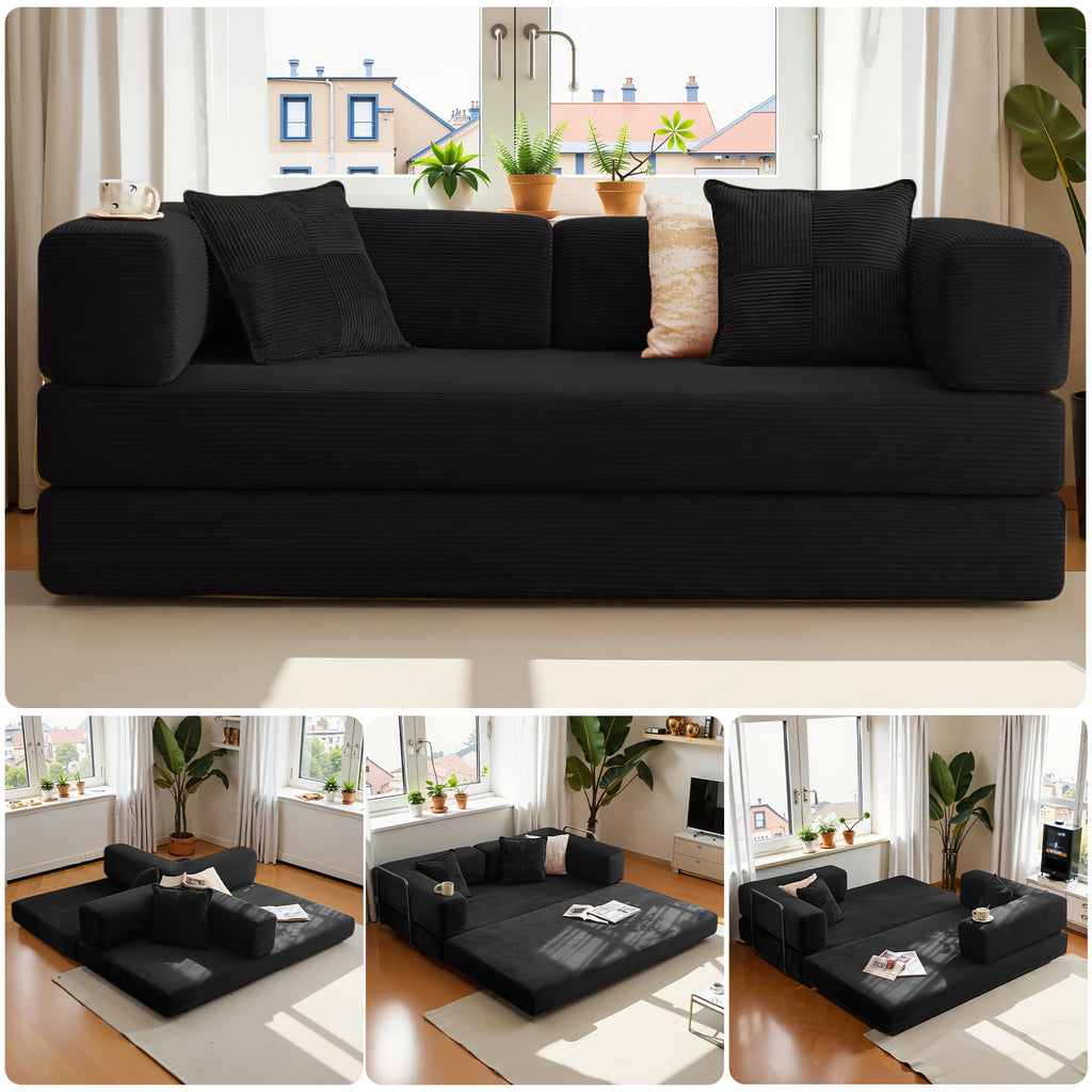 convertible sofa bed folds a compact floor couch a sleeper - Temu