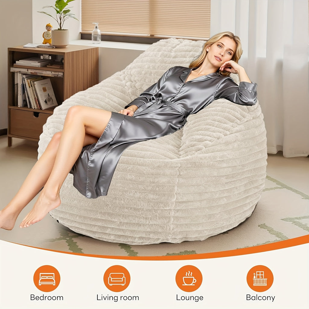memory foam bean bag chair 39 inch backrest armrests comfy - Temu