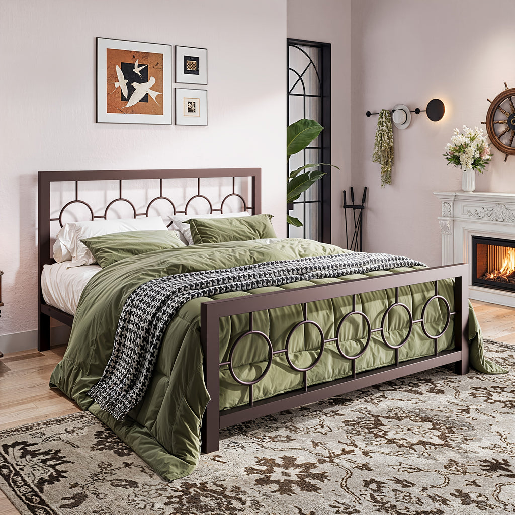 metal bed frame vintage   headboard - Temu