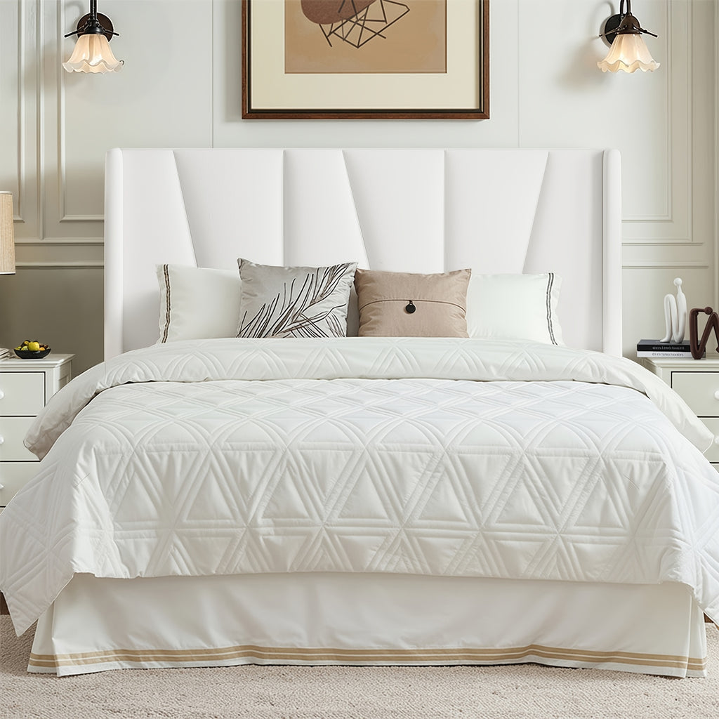 boho chic velvet bed frame geometric wingback - Temu