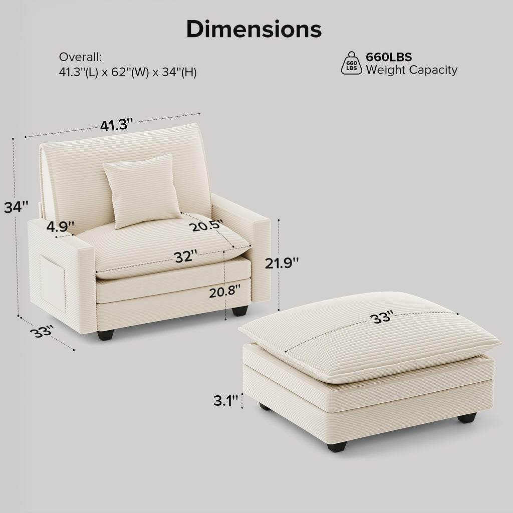 chair   storage pocket convertible single - Temu