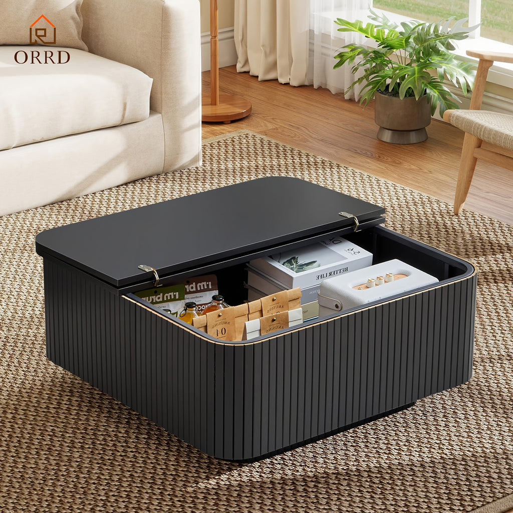 31   coffee table fluted floating base   - Temu