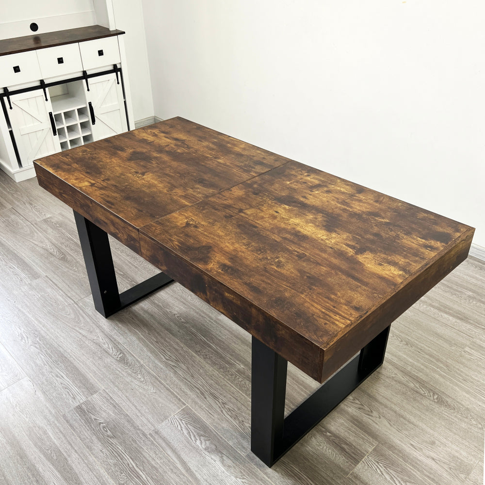 extendable dining room table 6 8 10   wooden - Temu