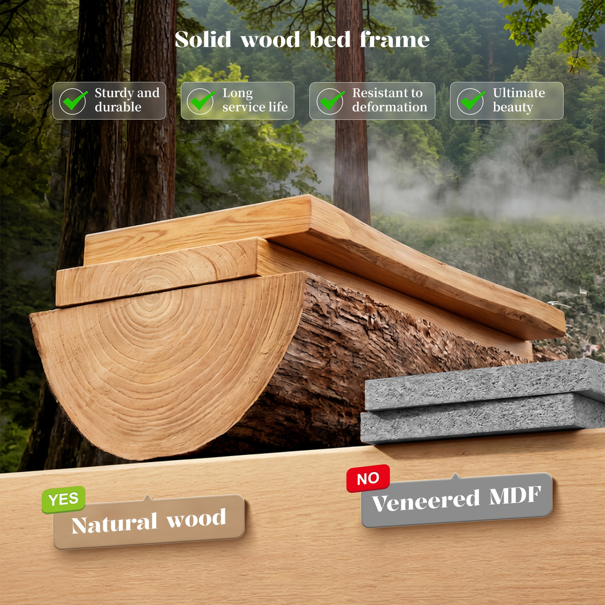 queen king solid wood bed frame led light usb a type c - Temu