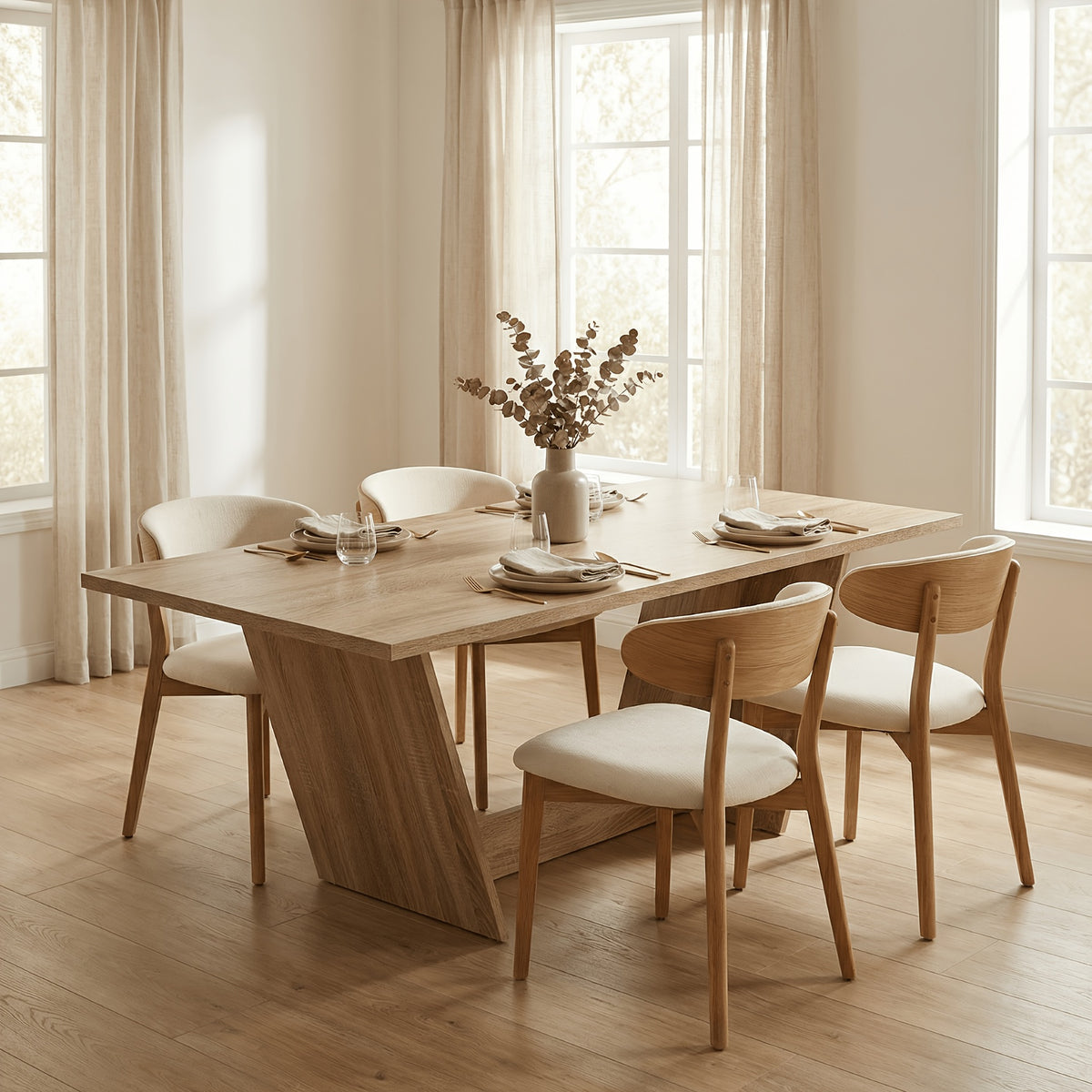 modern 6 8 person table 81 5 wide large rectangular dining - Temu