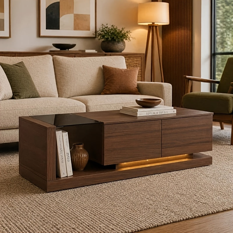 59 1 w modern coffee table adjustable led lights center - Temu