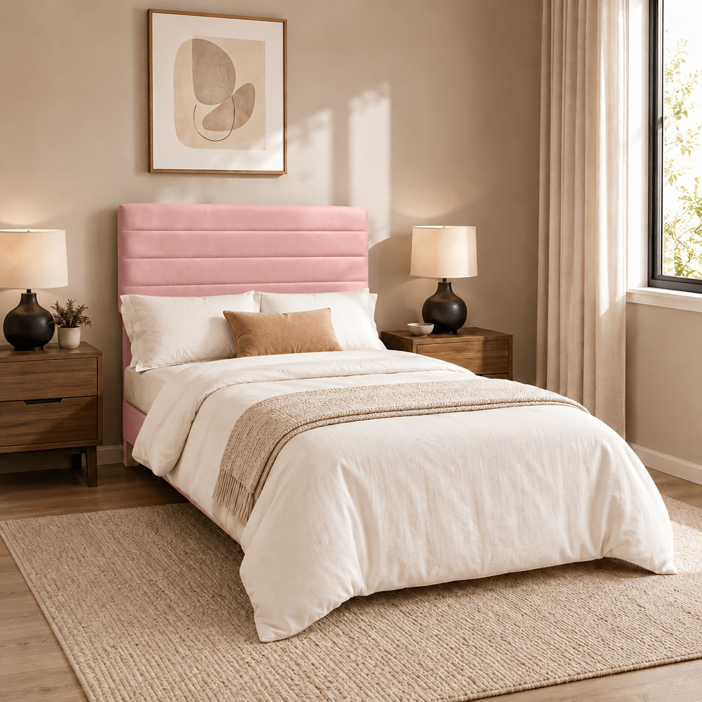 modern horizontal channel tufted upholstered bed frame - Temu