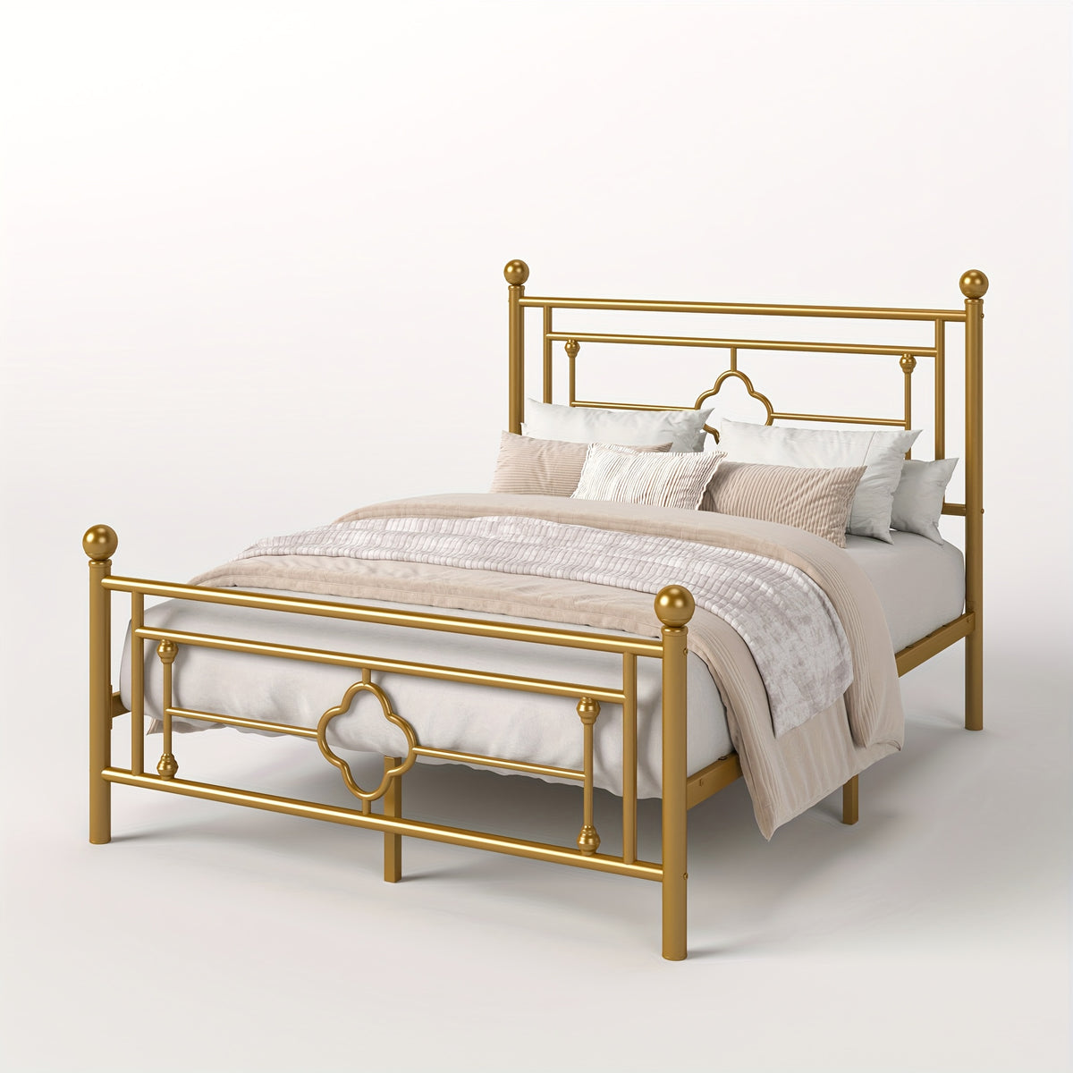 modern metal platform bed frame   art - Temu