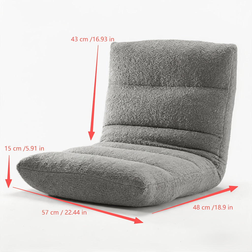 folding floor chair back support adjustable back teddy - Temu