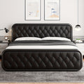 metal bed frame platform bed frame faux leather - Temu