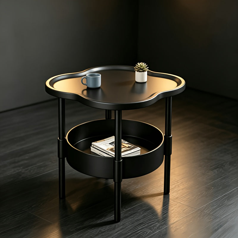 modern minimalist small coffee table 2 tier storage shelf - Temu
