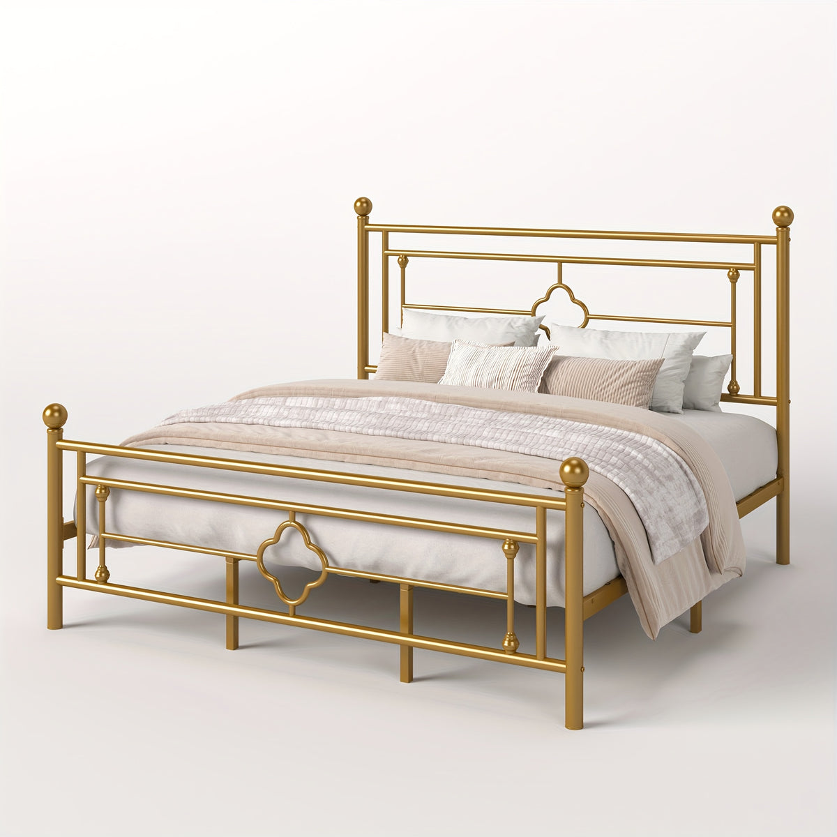 modern metal platform bed frame   art - Temu