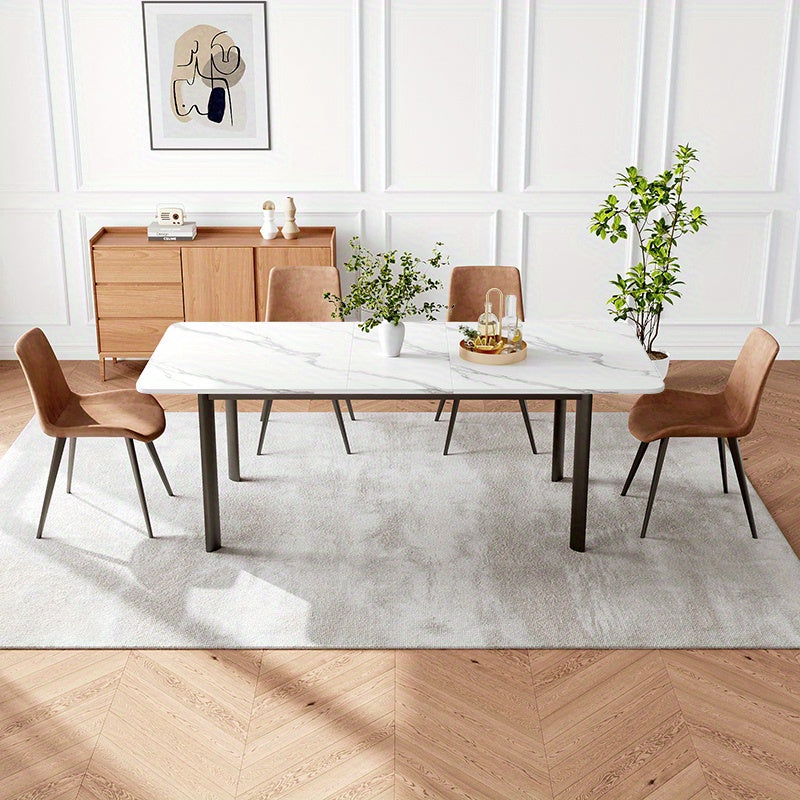 7pcs dining table chair set 63 78 7 inch expandable dining - Temu