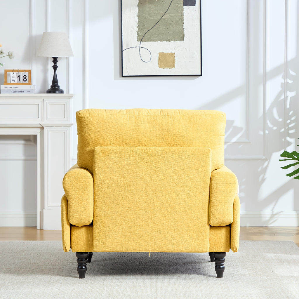 modern chenille chaise lounge comfortable backrest armrests - Temu