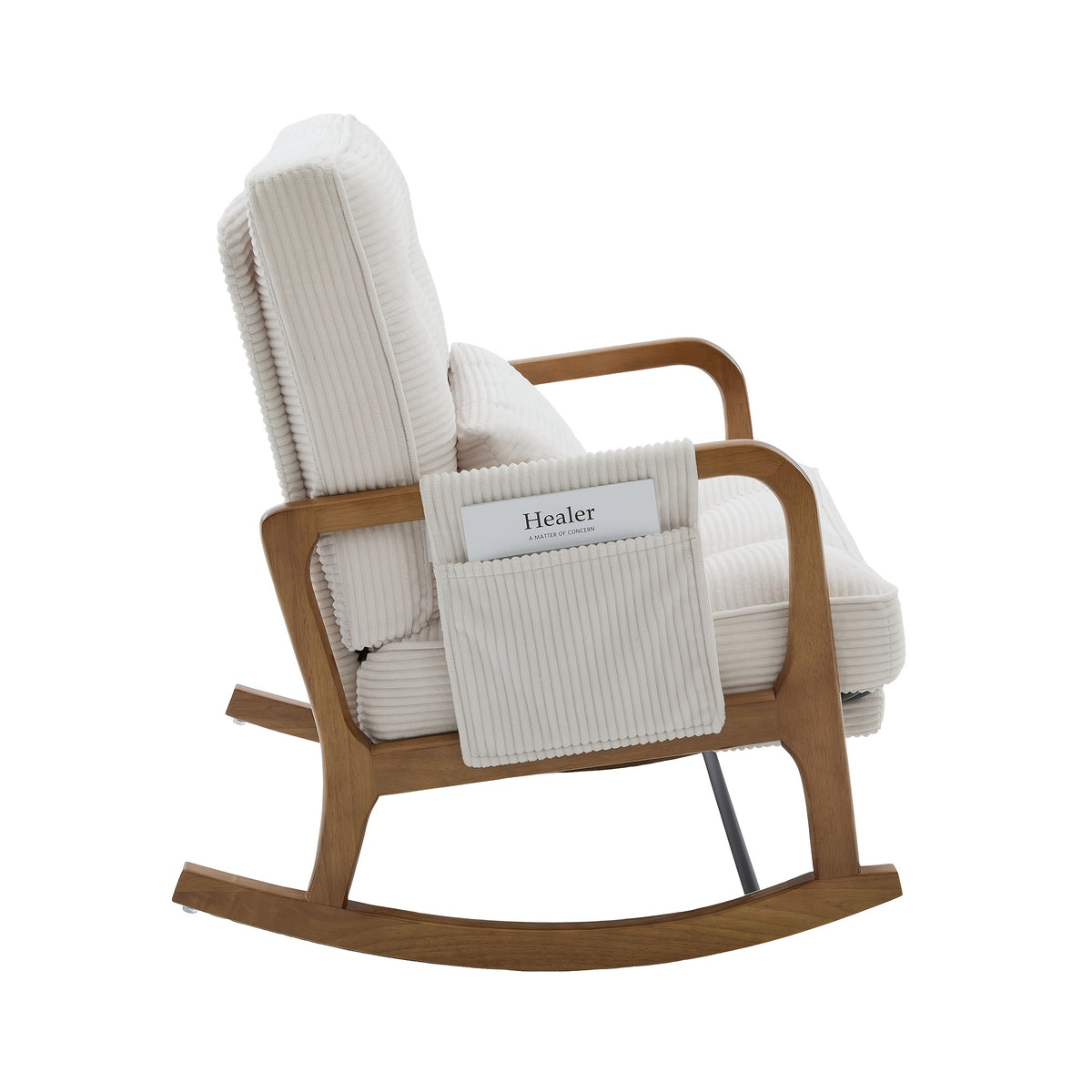 modern corduroy leisure rocking recliner side pocket - Temu