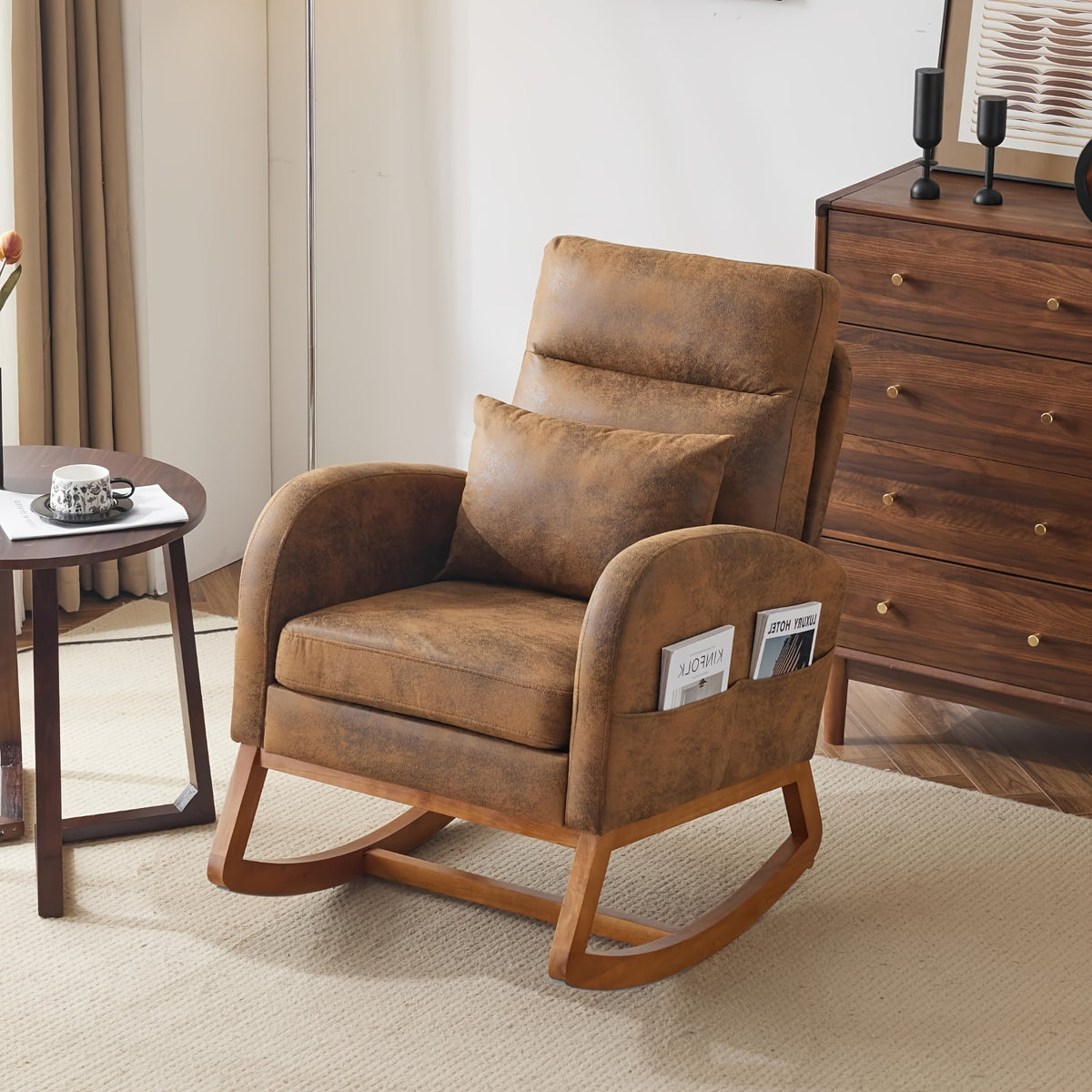 rocking chair high seat upholstered   century - Temu
