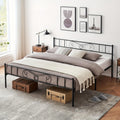 bed frame platform headboard footboard bed frame mattress - Temu