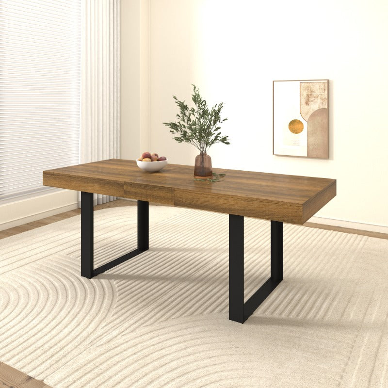 rectangle extendable dining table designed 6 10 people - Temu