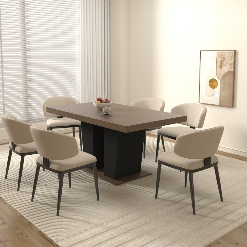 expandable dining table suitable   people modern large - Temu