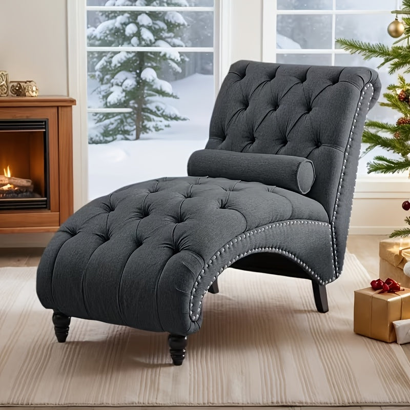 gorgeous chaise lounge chair button tufted support pillow - Temu