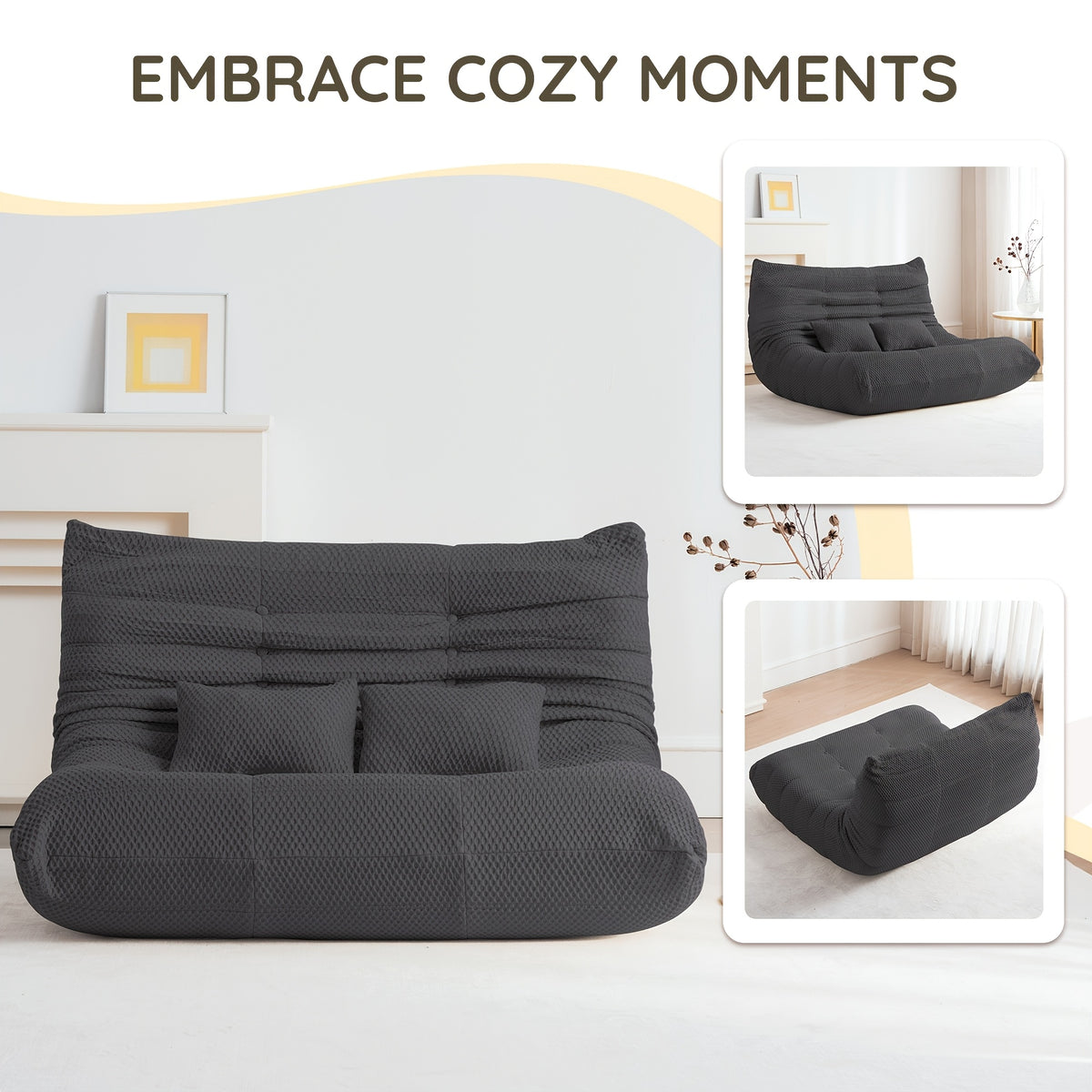 oversized frame free   bean bag sofa chair memory foam - Temu