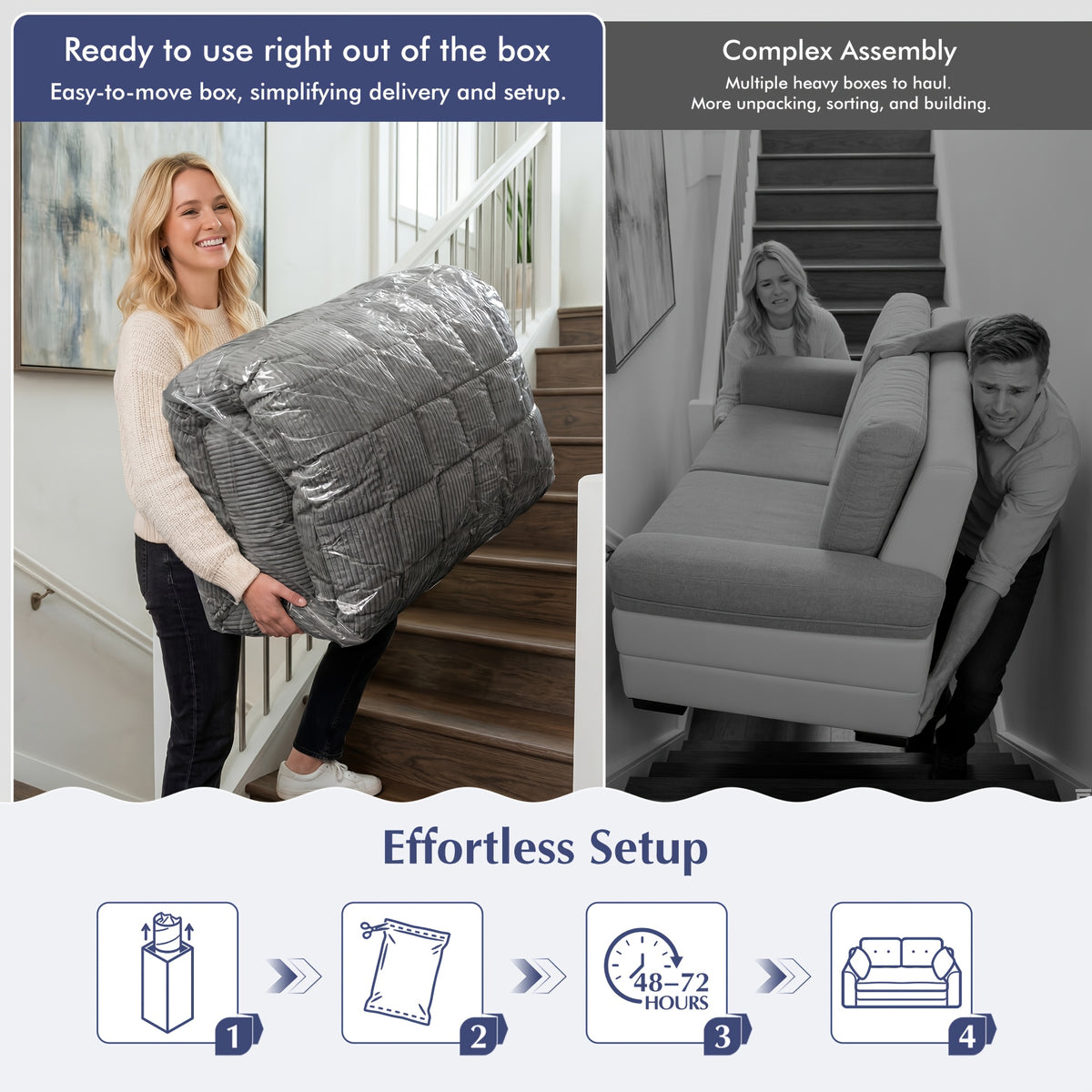 no assembly corduroy convertible loveseat sofa bed 2 in 1 - Temu