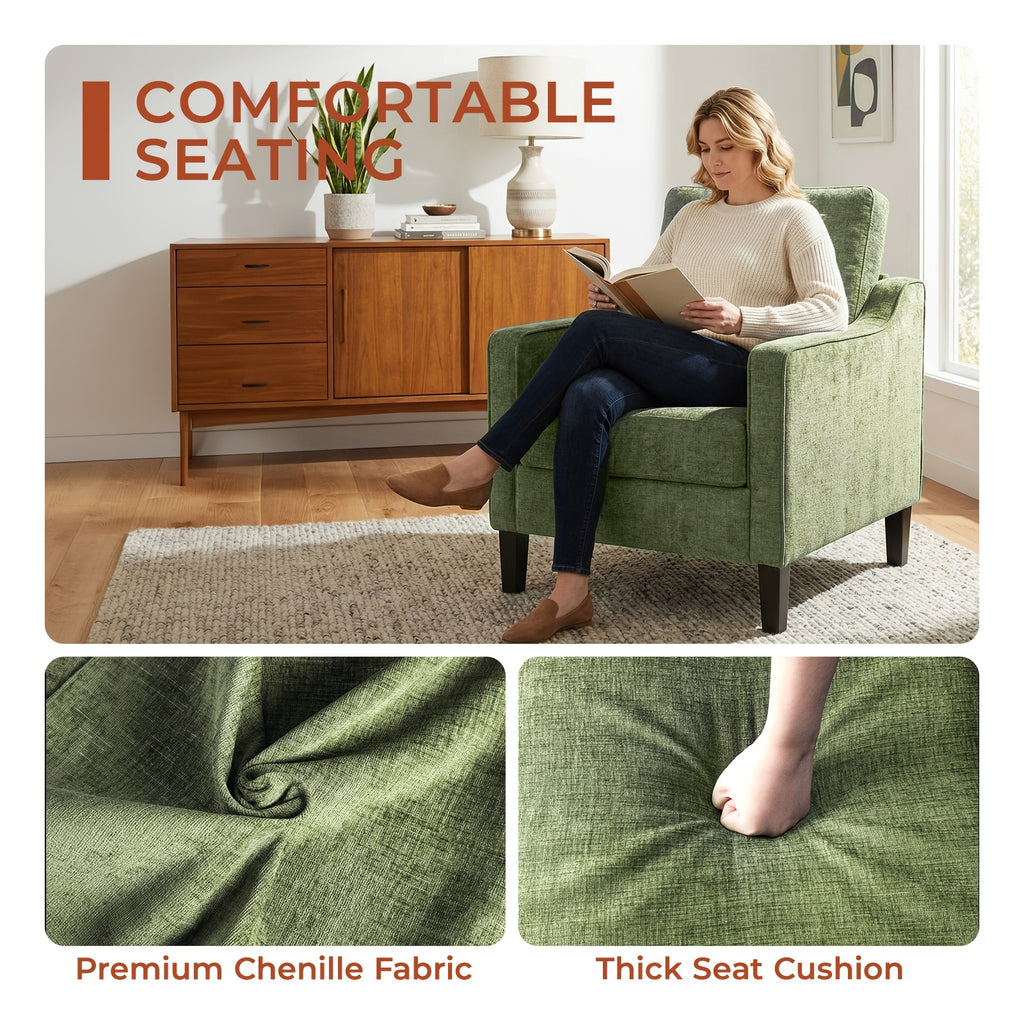 century accent chair modern upholstered chenille - Temu