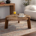 36 61 round herringbone coffee table solid wood rustic - Temu