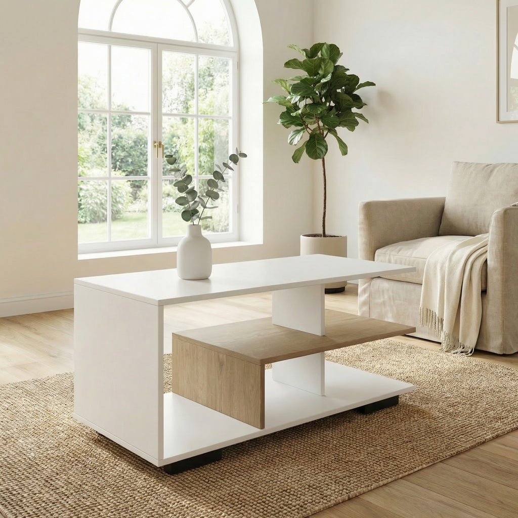 3 tier geometric coffee table modern   - Temu